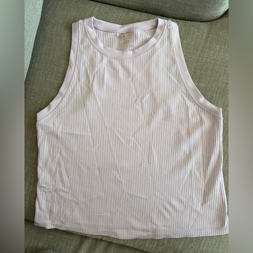 CALIA by Carrie Underwood Light Purple Sleeveless Ribbed Tank Top Size Large